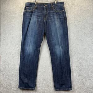 Lucky Brand Mens 363 Vintage Straight Jean 38x32 Blue Denim Yellowstone